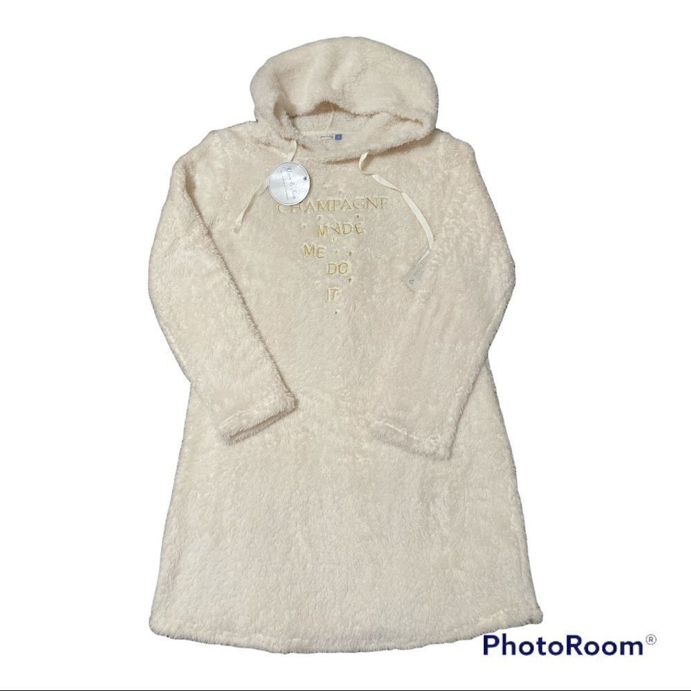 Yarn & Sea Champagne Made Me Do It Hooded Loungewear Size Medium